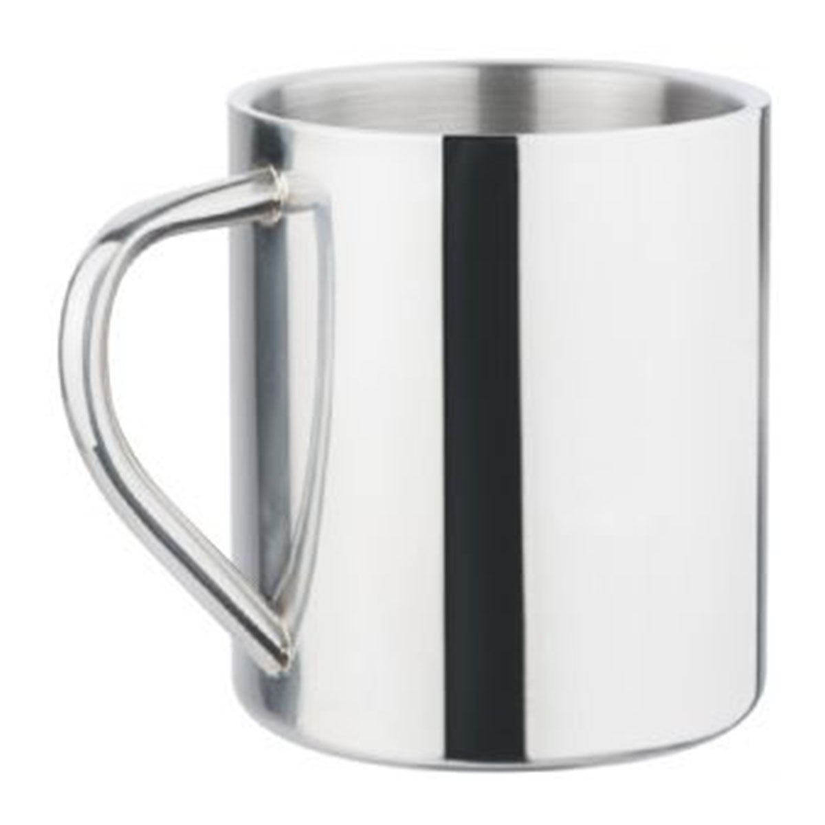 Polished Stainless Steel Mug-Silver.
