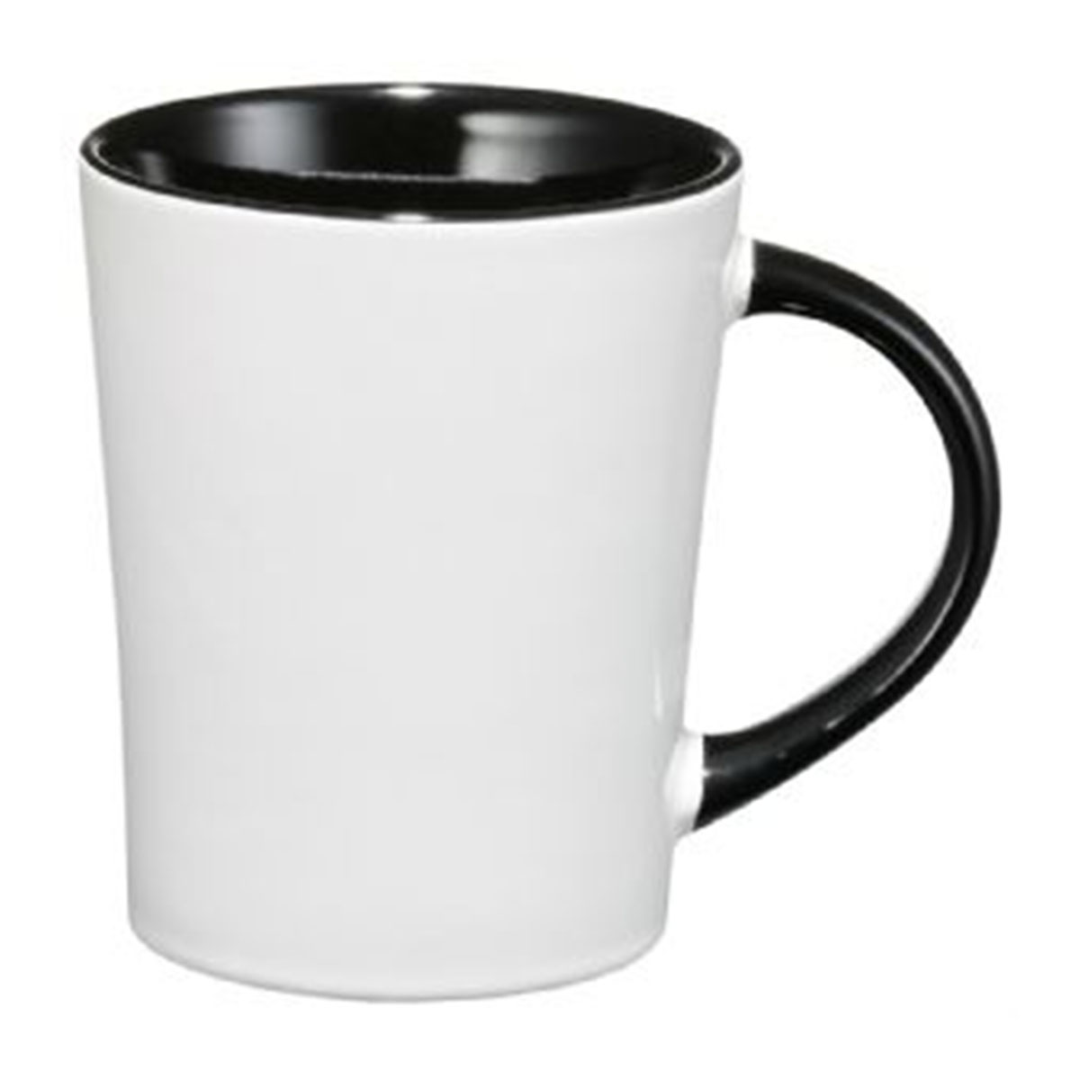 Aura Ceramic Mug-Black with white.