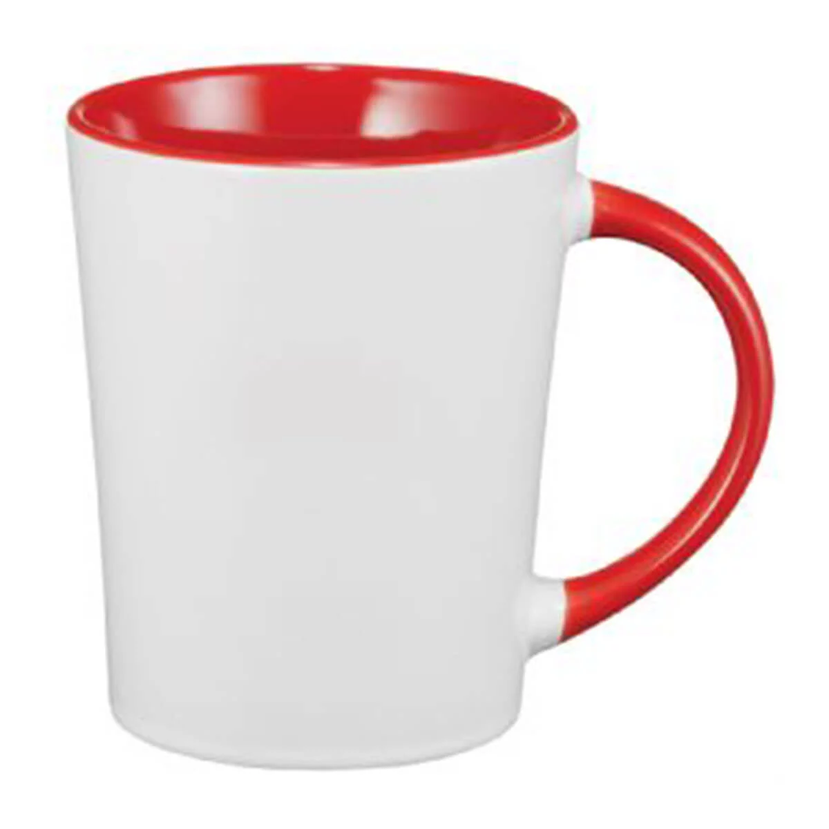 Aura Ceramic Mug-Red with white.