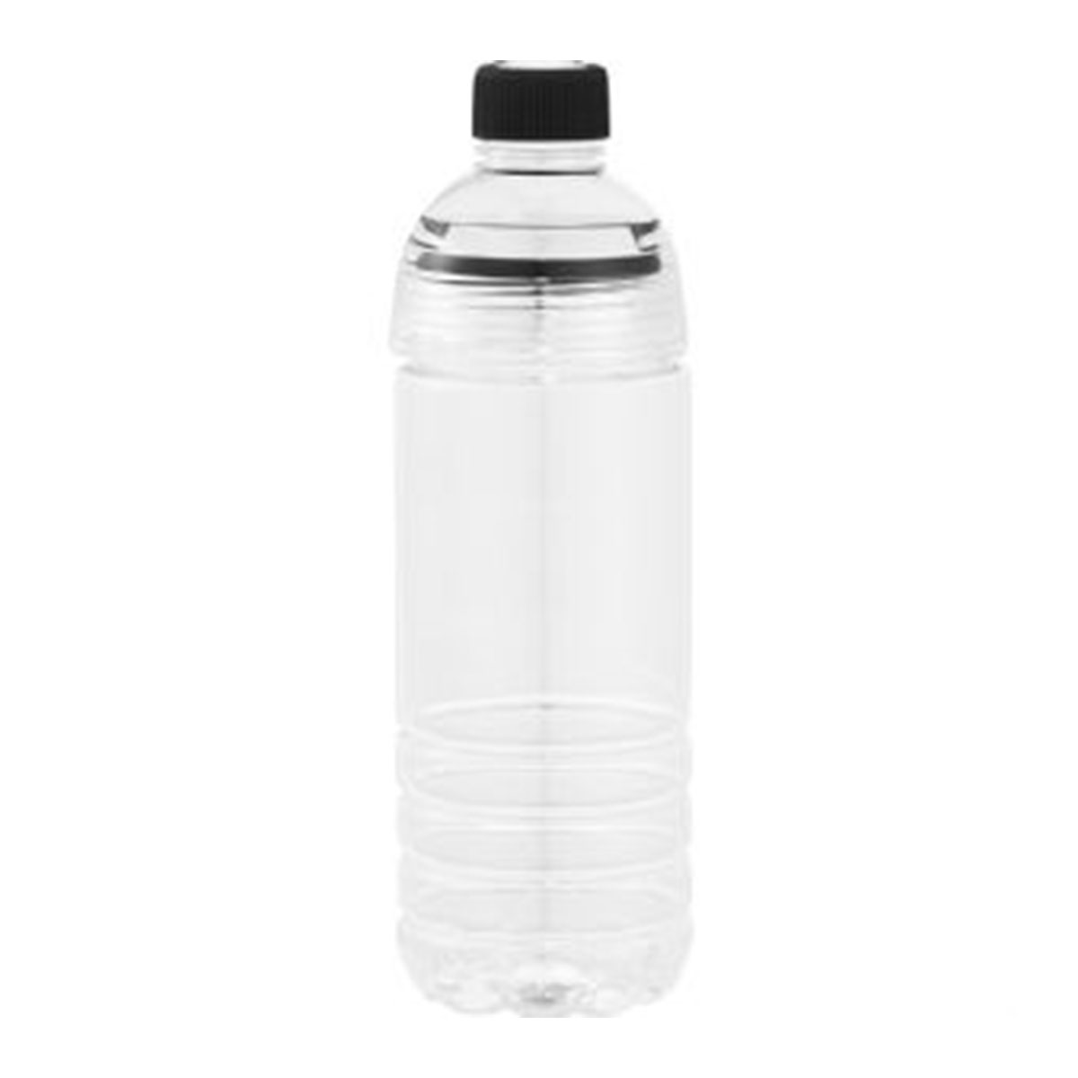 The Water Bottle-Clear & Black.