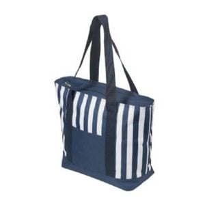 17.5 Litre Zippered Striped Beach Cooler bag