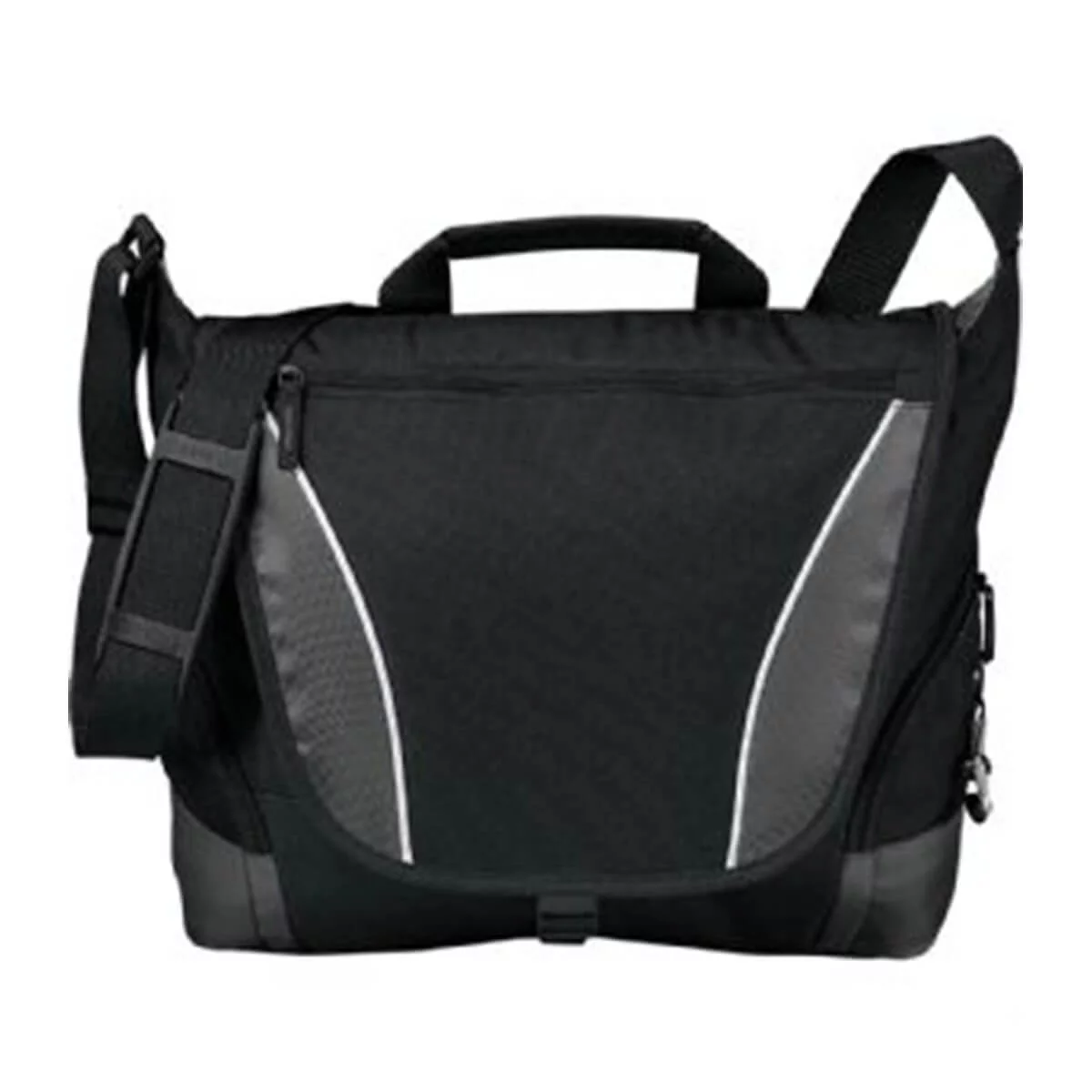 Slant Messenger Bag-Black