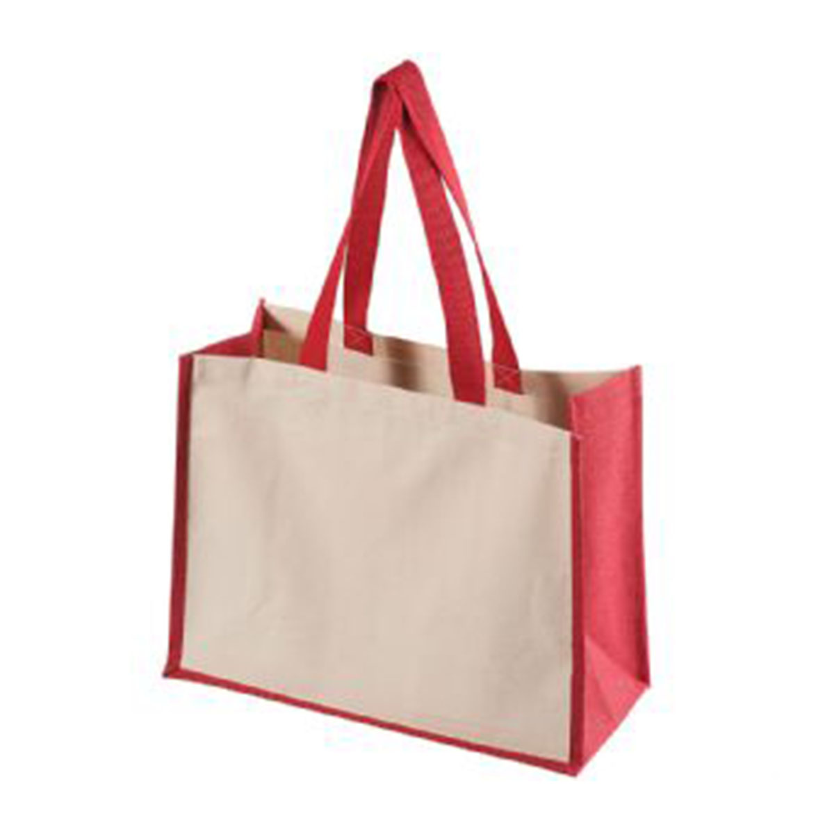 Functional Tote Bag-Red/Natural