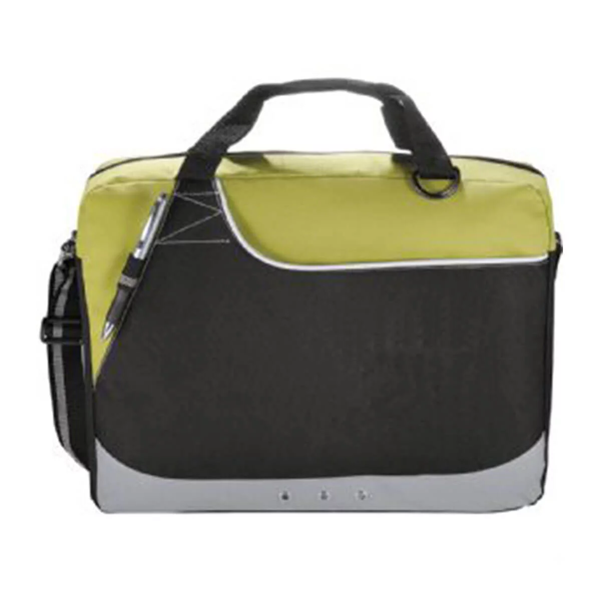 Rubble Brief Bag-Green and Black with White Trim.