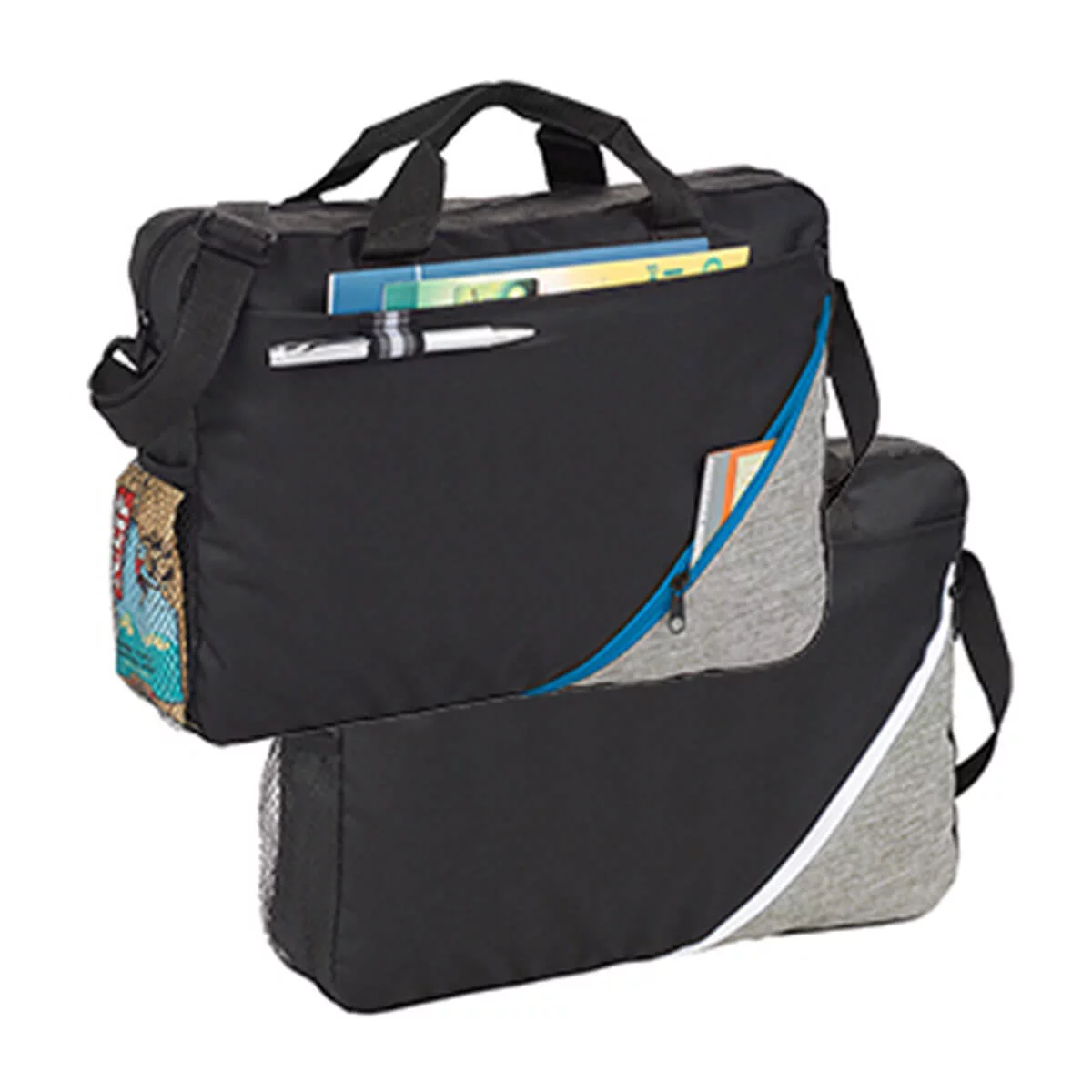 Corner Pocket Convention Briefcase-Process Blue