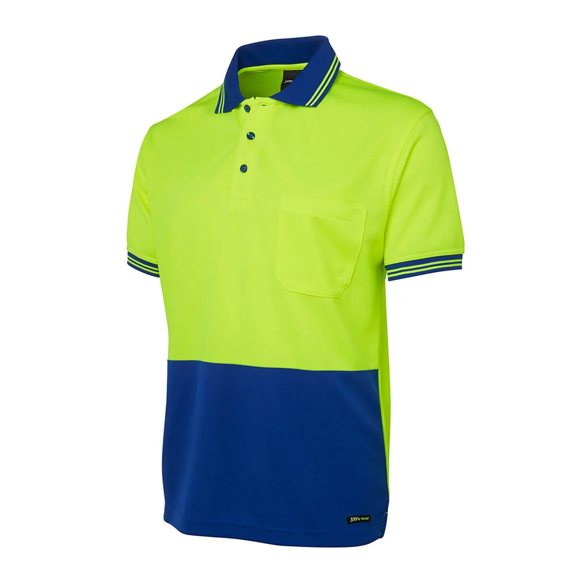 Hi Vis S/S Traditional Polo-Lime / Royal