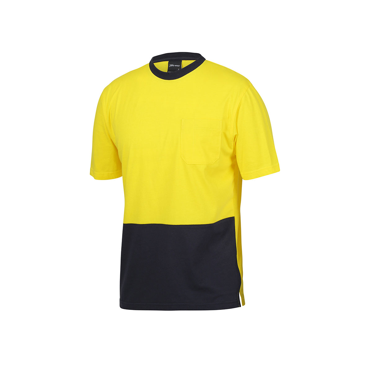 HV CREW NECK COTTON T-SHIRT-Lime / Navy