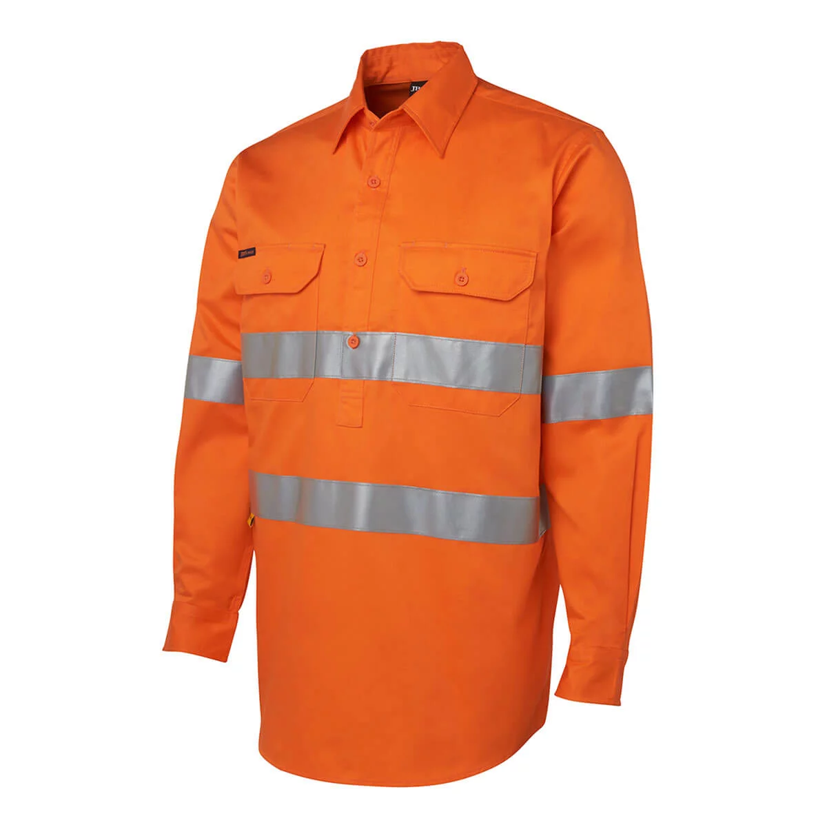 Hi Vis (D+N) Close Front L/S Shirt-Orange