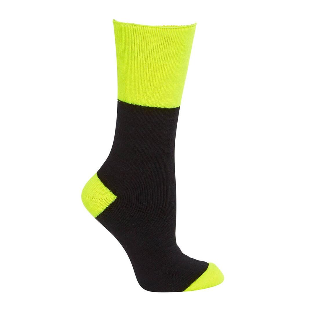Work Sock (3 Pack)-Black / Lime