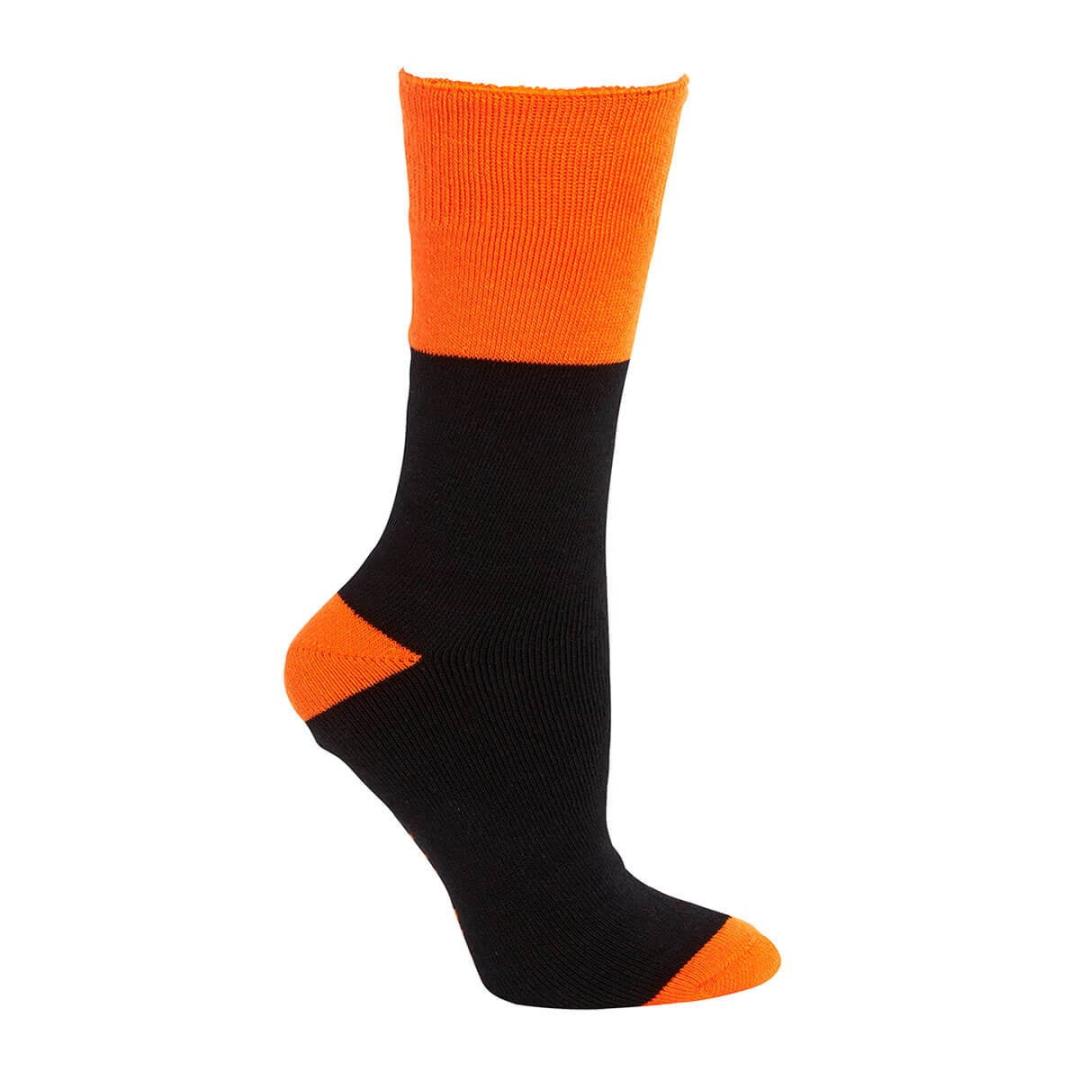 Work Sock (3 Pack)-Black / Orange