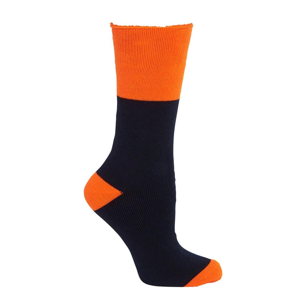 Work Sock (3 Pack)-Navy / Orange