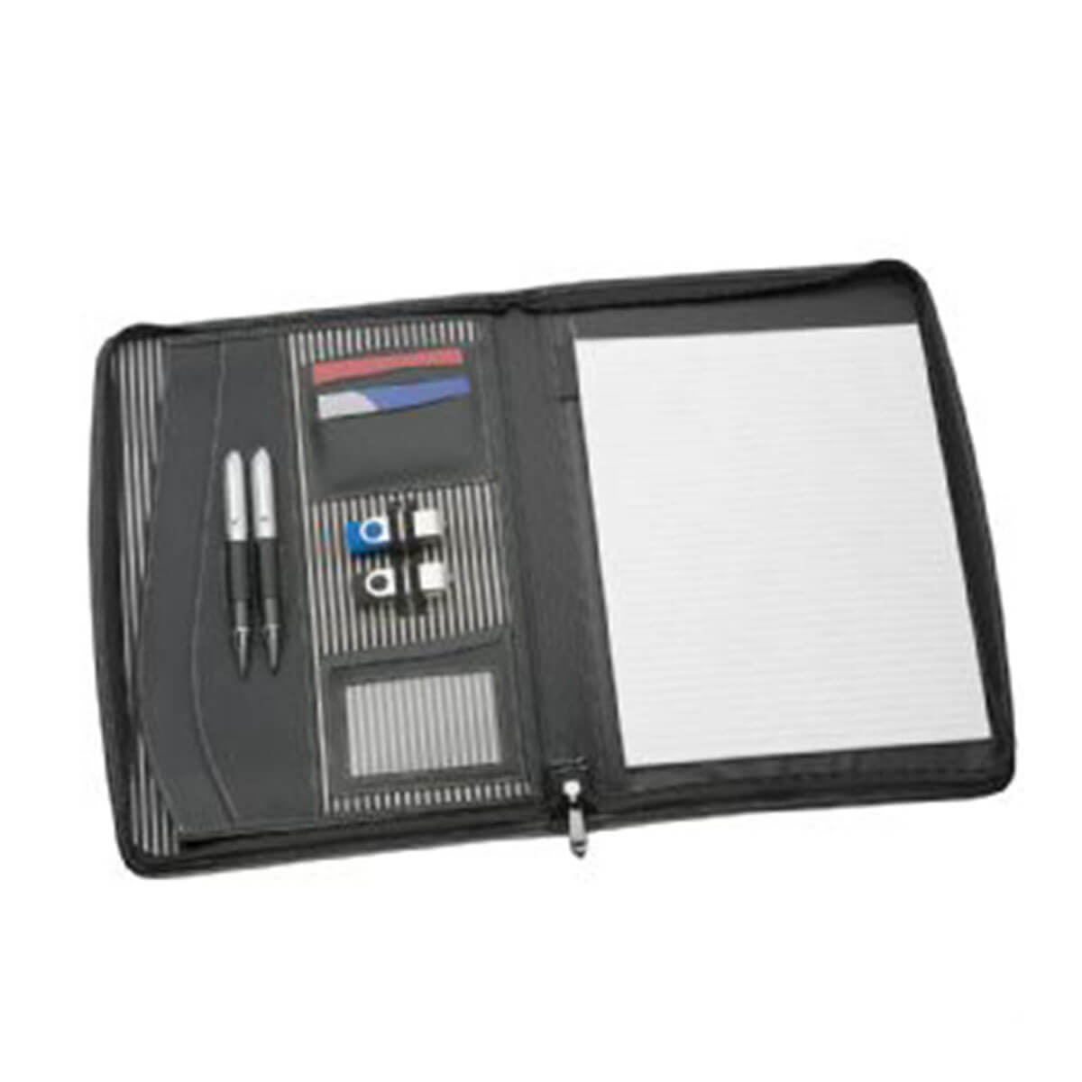 A4 Zippered Compendium | Black | Promotional Compendiums