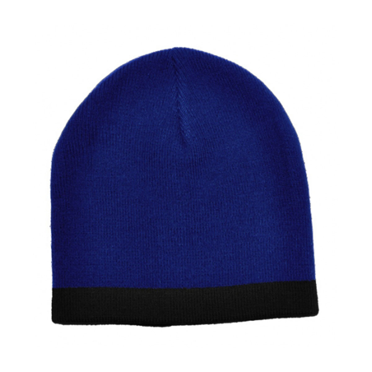 Acrylic Two-Tone Beanie-Royal / Black