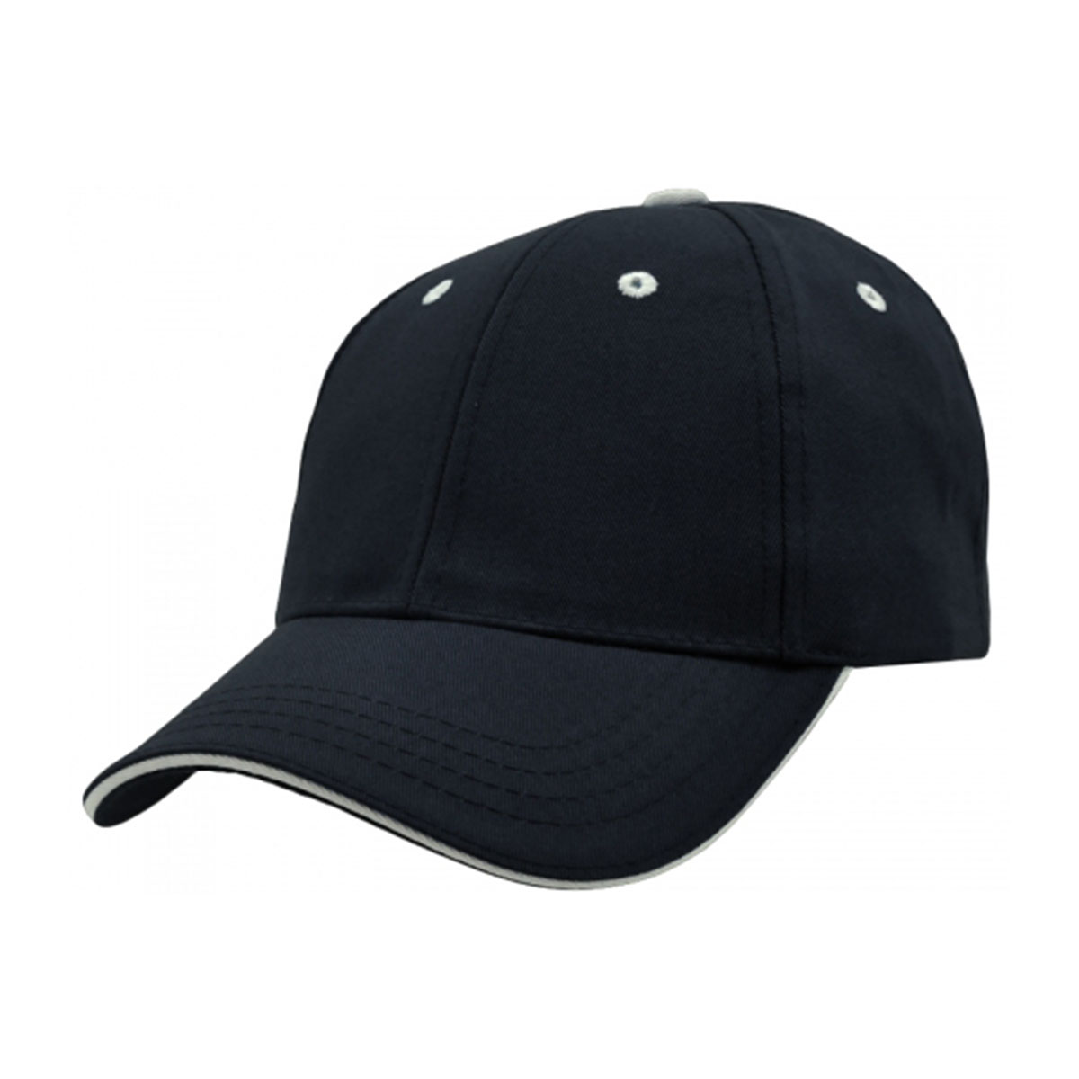 PET/Cotton Sandwich Cap-Navy / White