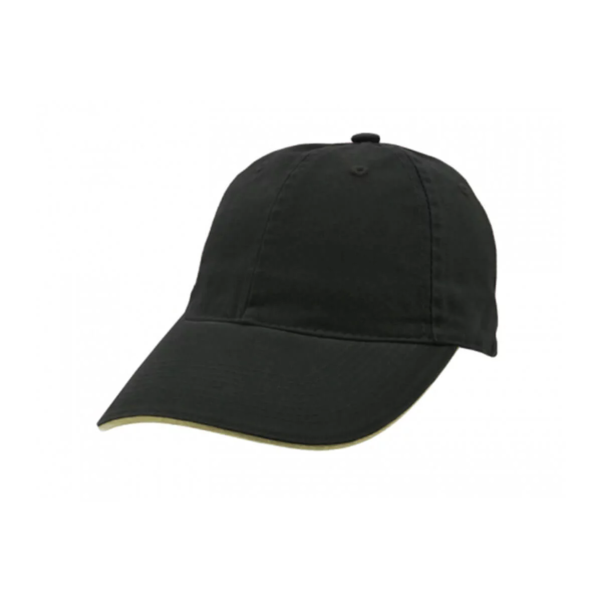 Enzyme Washed Cap with Sandwich-Black / Khaki
