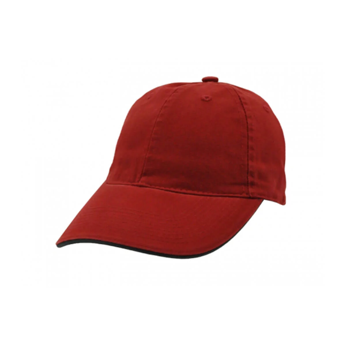 Enzyme Washed Cap with Sandwich-Red / Navy