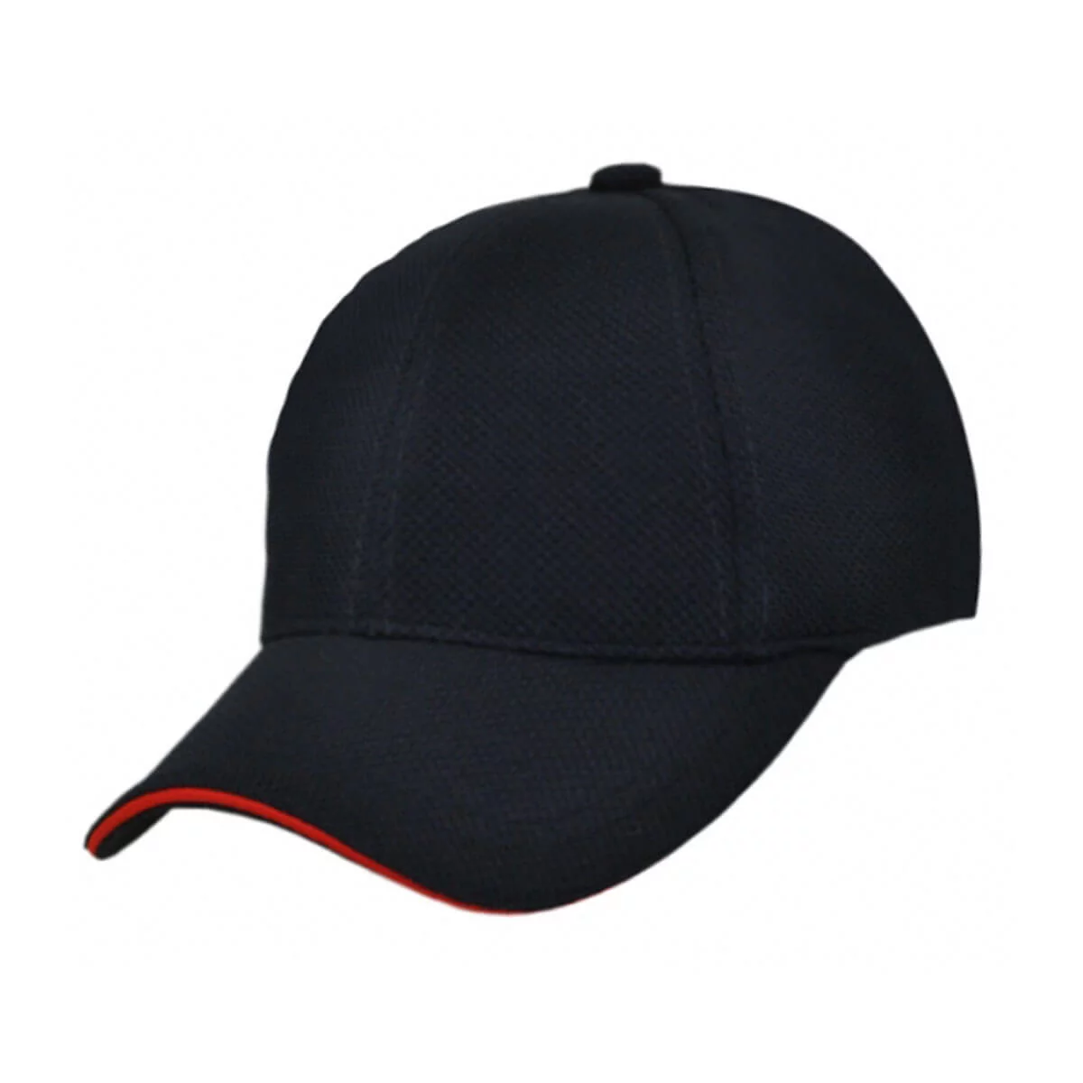 PQ Mesh Plain Sandwich Design Cap-Black / Red