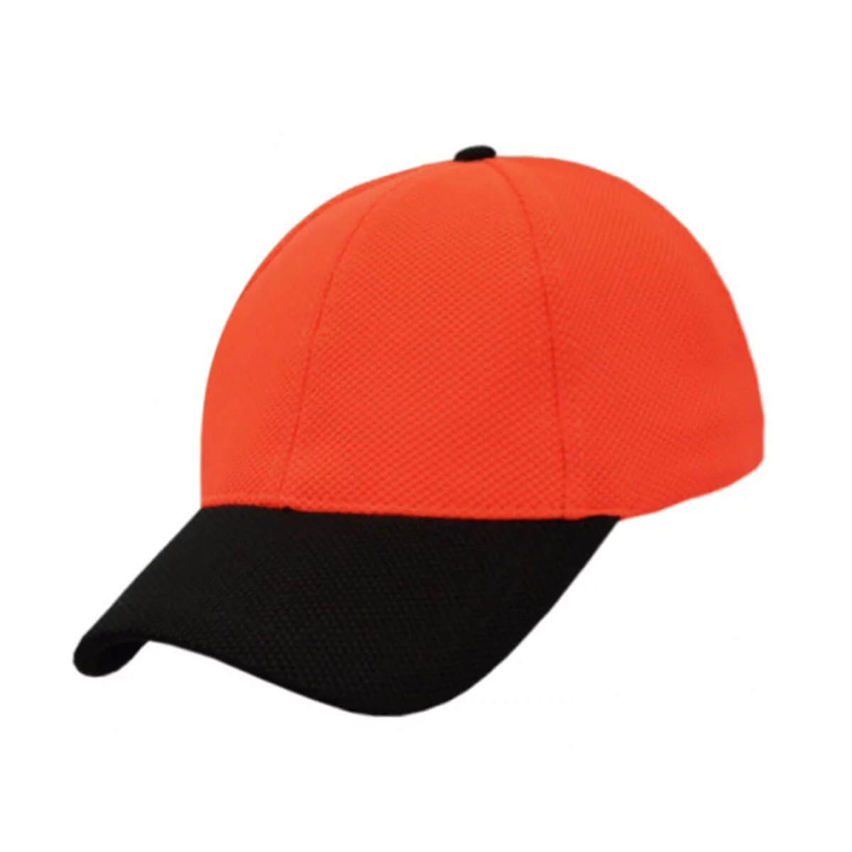 PQ Mesh Plain Sandwich Design Cap-Fluro Orange / Black