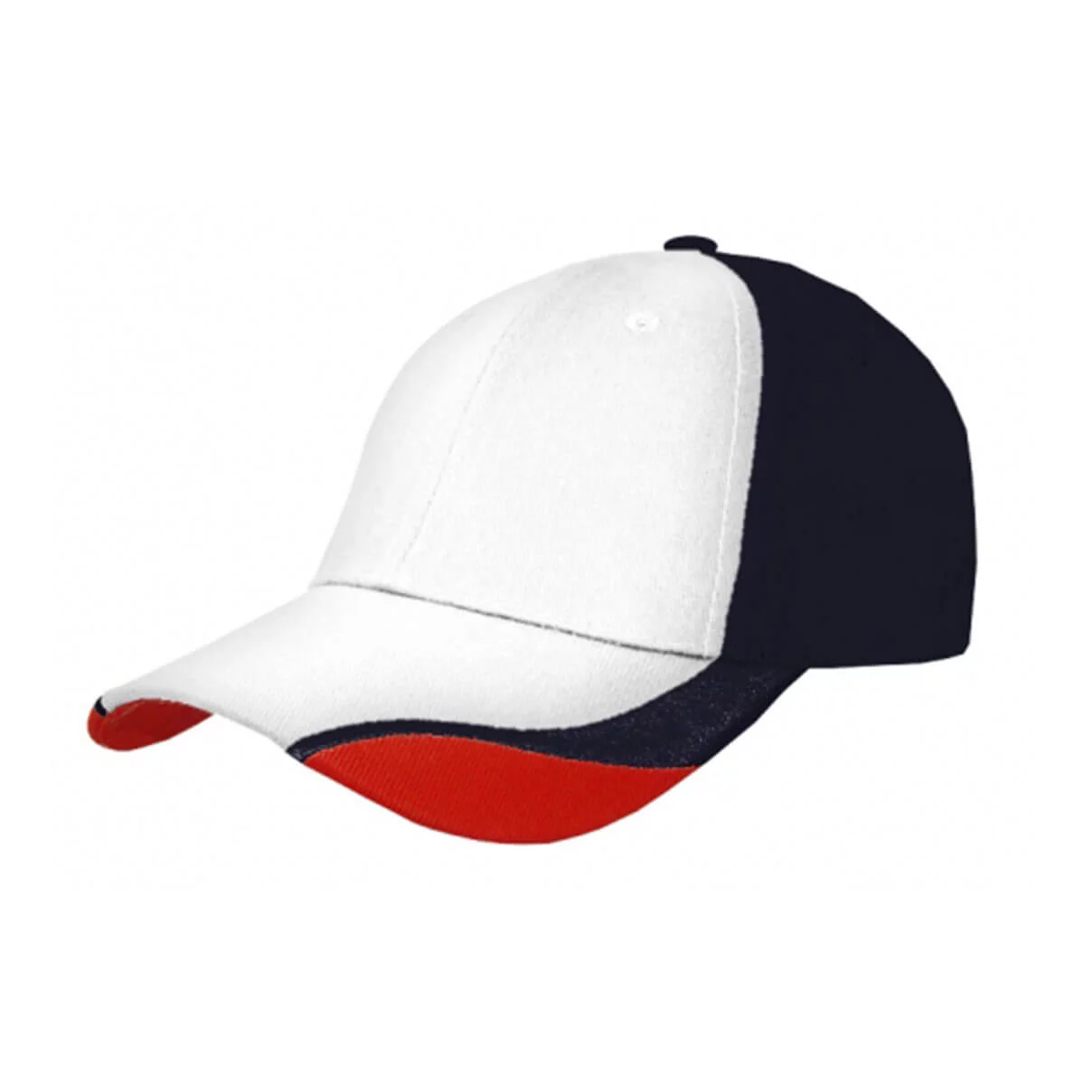Contour Cap-White / Navy / Red