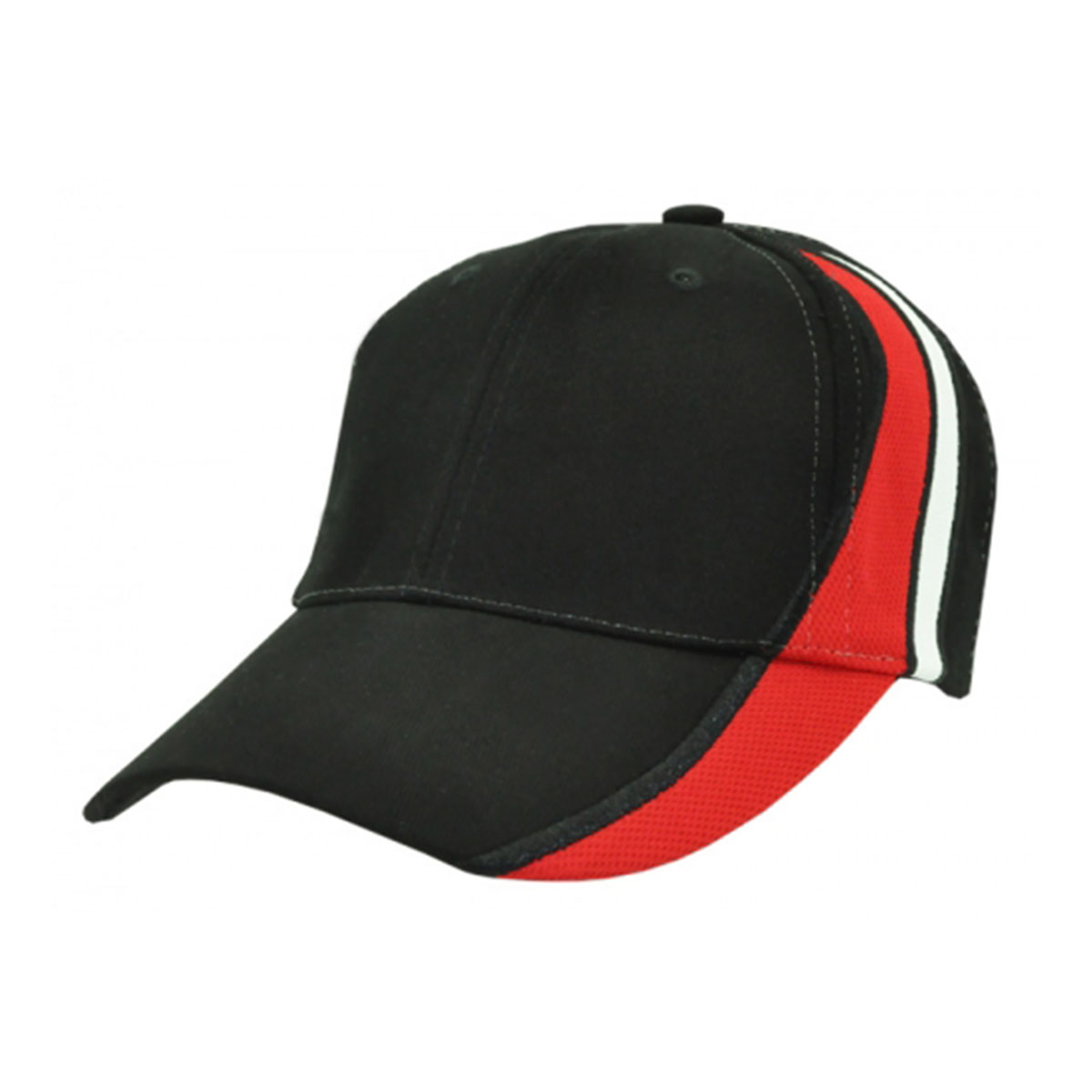 HBC Mesh Sides Cap-Black / Red / White