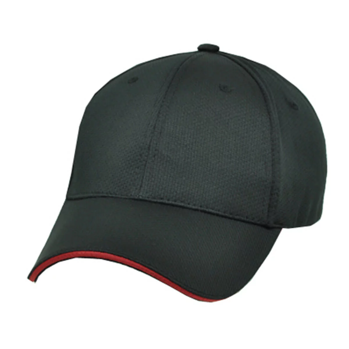 100% RPET Cap-Black / Red