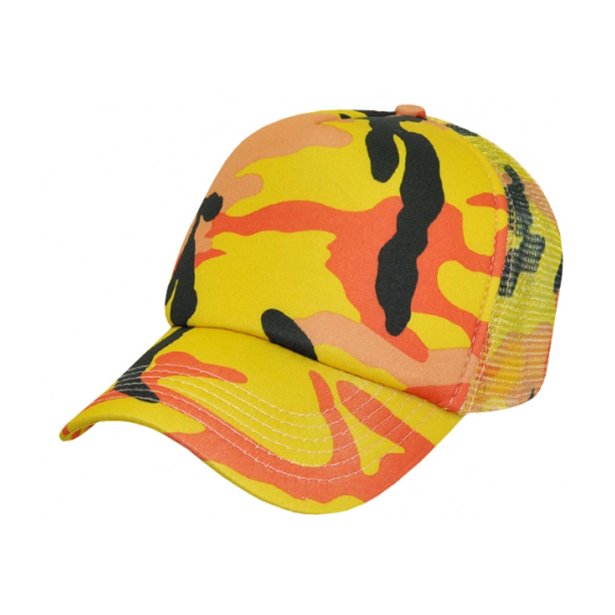 Camouflage Truck Cap-Orange / Yellow