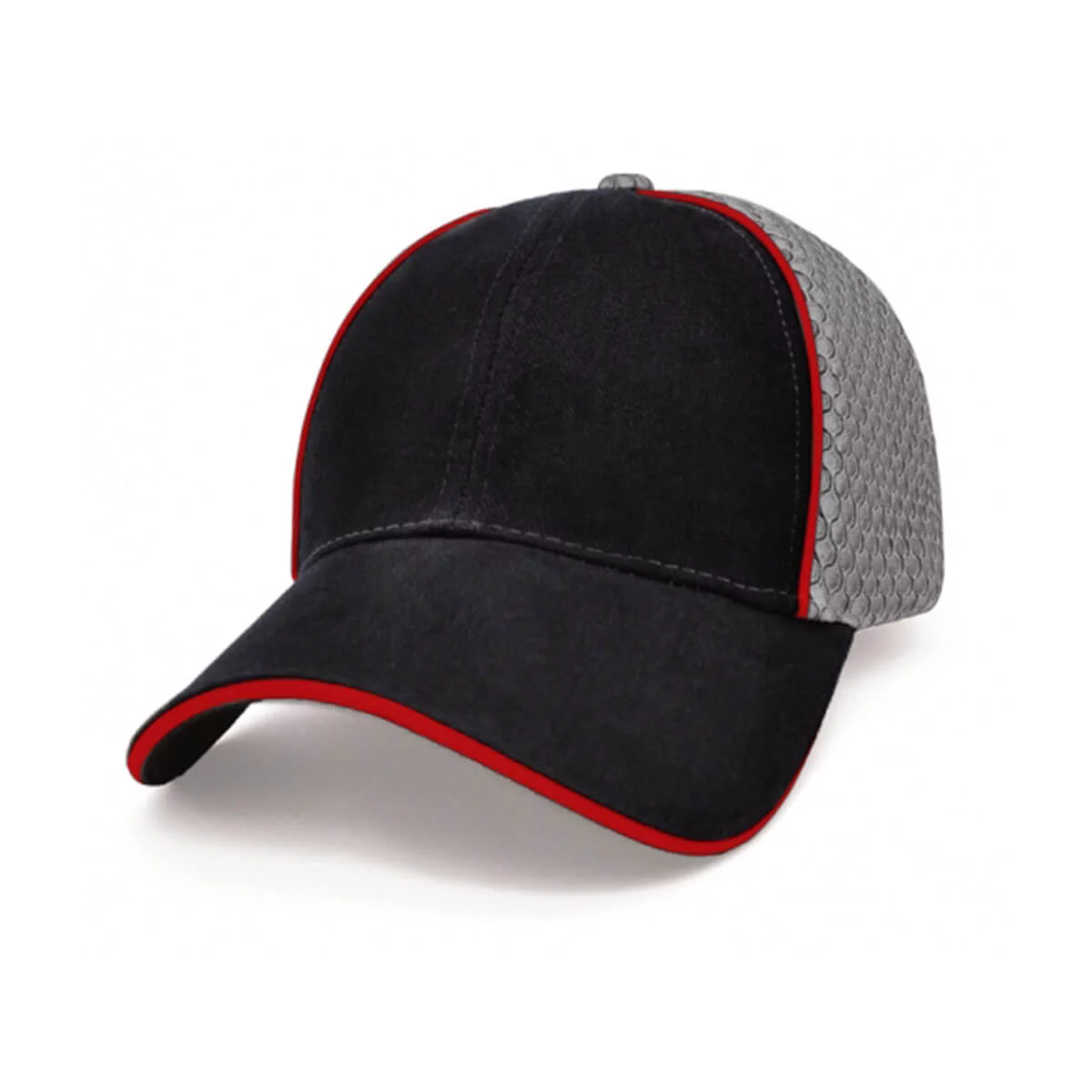 Garret Cap-Black / Red / Grey