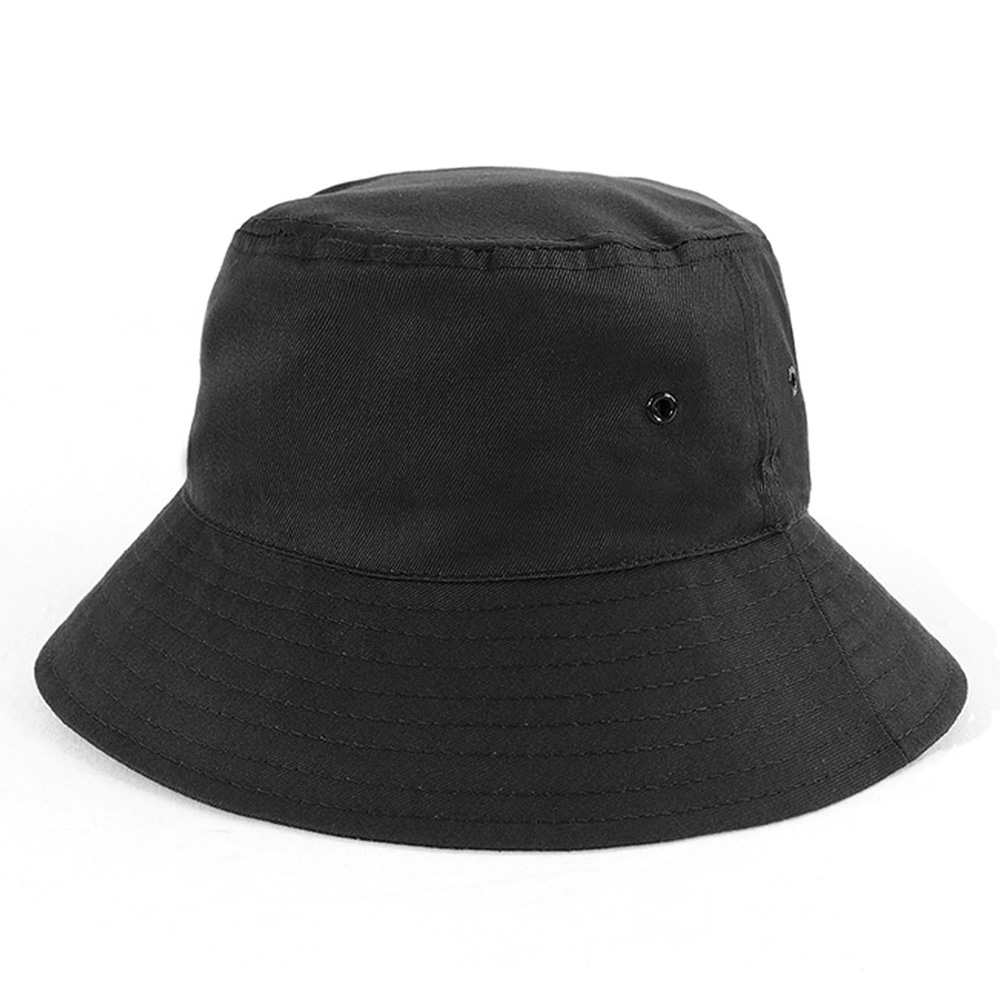 Polycotton School Bucket Hat-Black