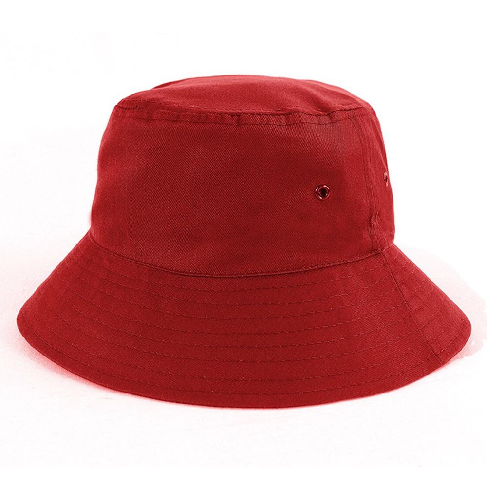 Polycotton School Bucket Hat-Red