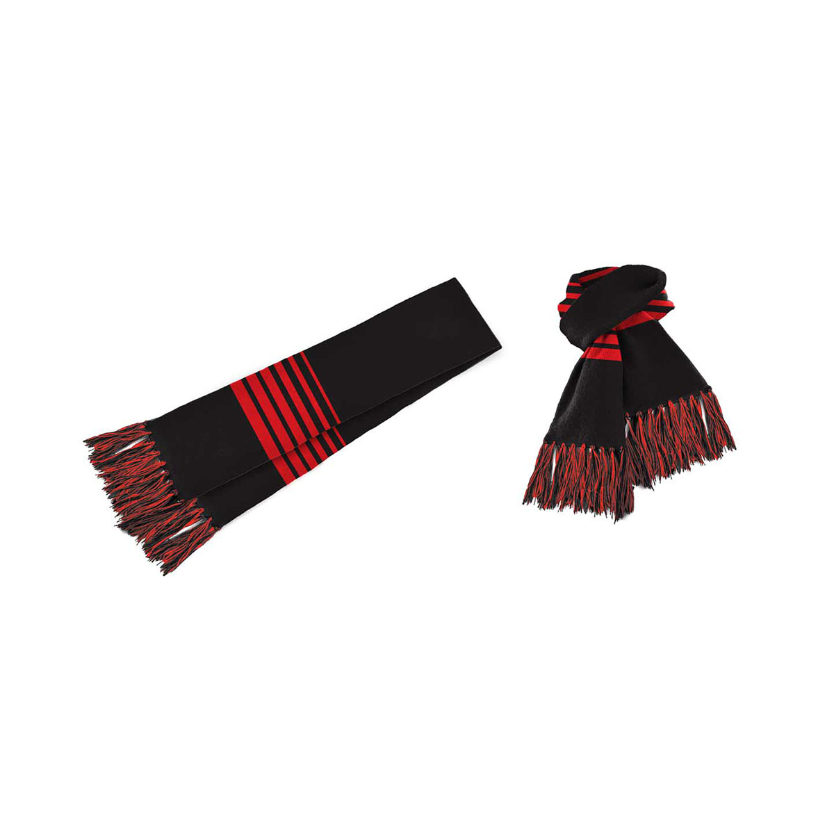 Acrylic Scarf-Black / Red