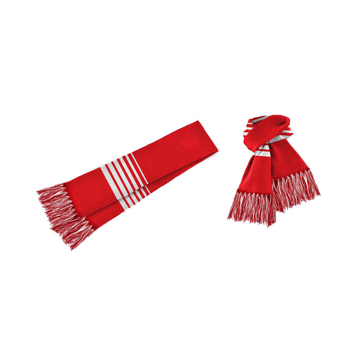 Acrylic Scarf-Red / White