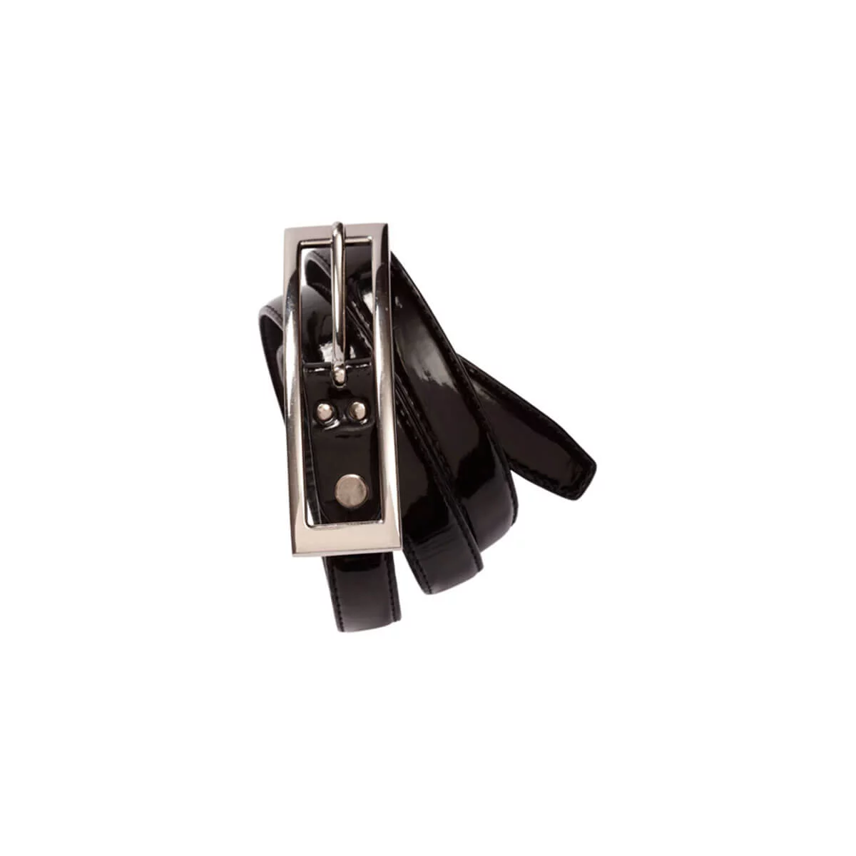 Ladies Semi-Patent Belt-Black