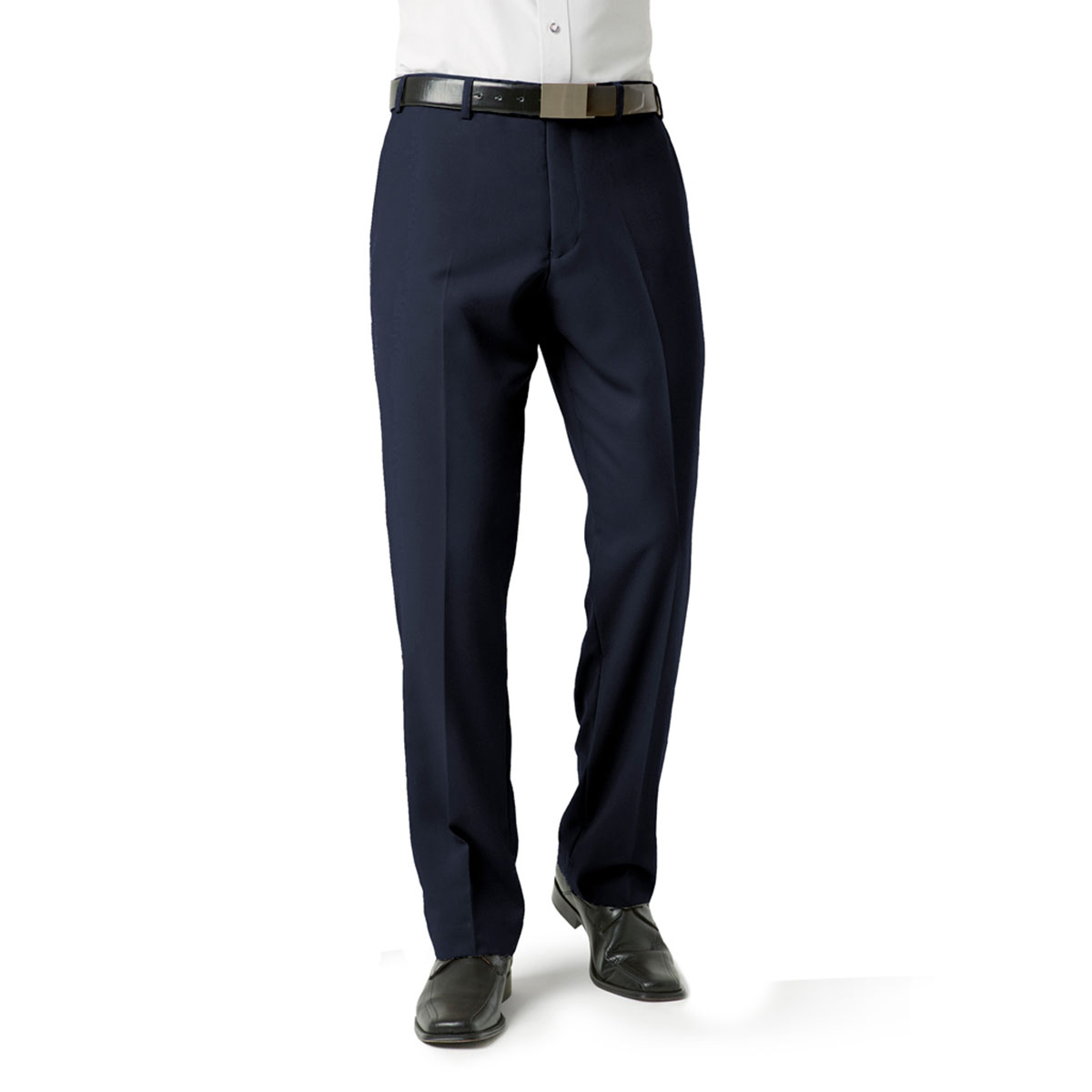Mens Classic Flat Front Pant-Navy