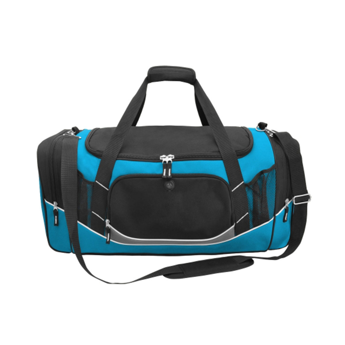 Atlantis Sports Bag-Black / Aqua / White / Charcoal