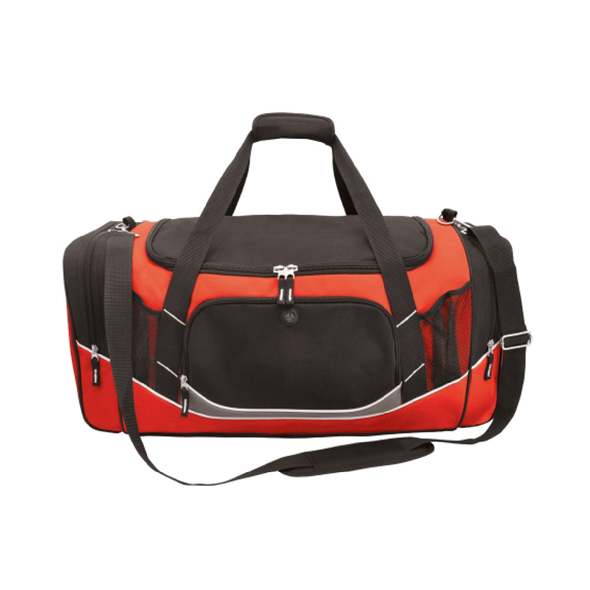 Atlantis Sports Bag-Black / Red / White / Charcoal