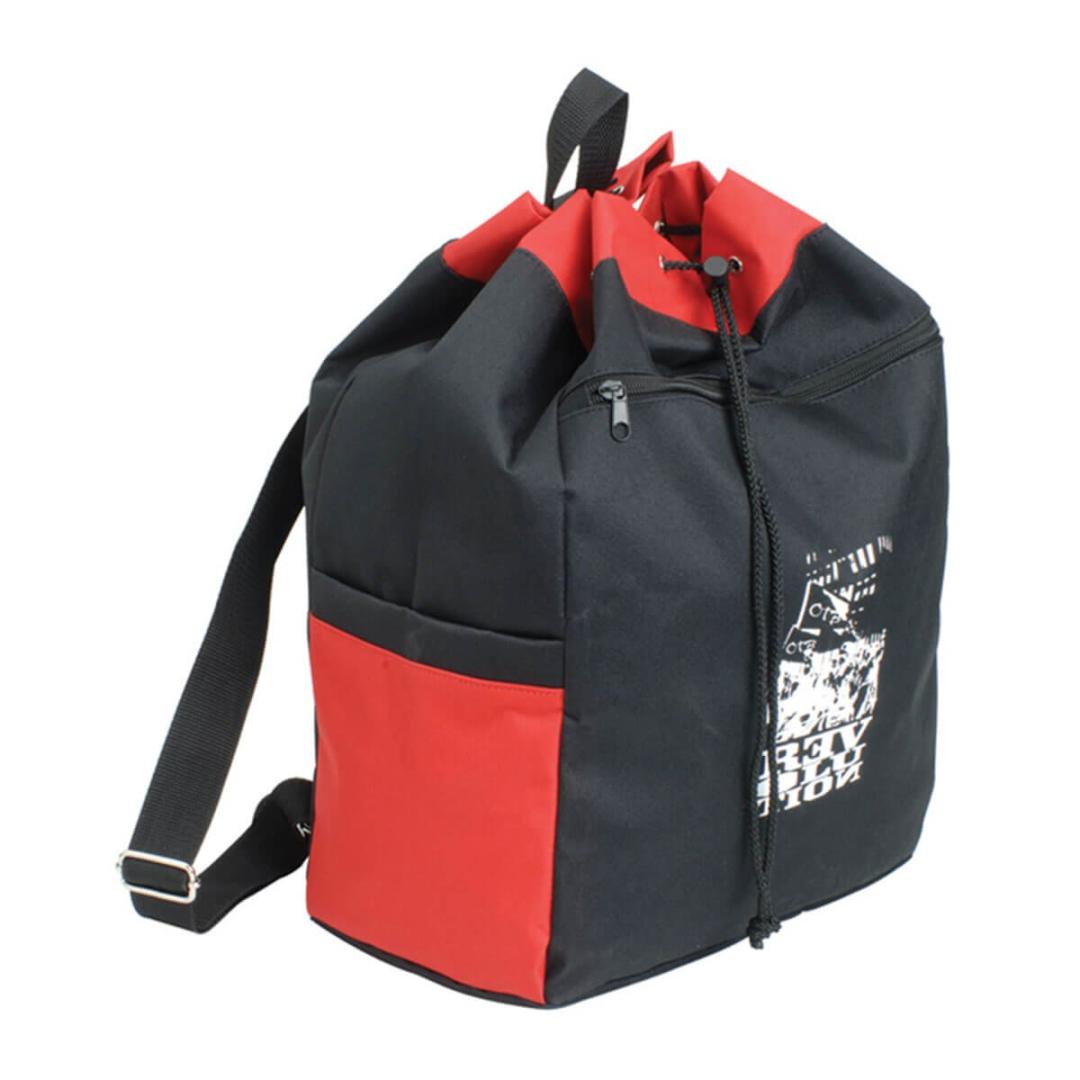 Drawstring Kitbag-Black / Red