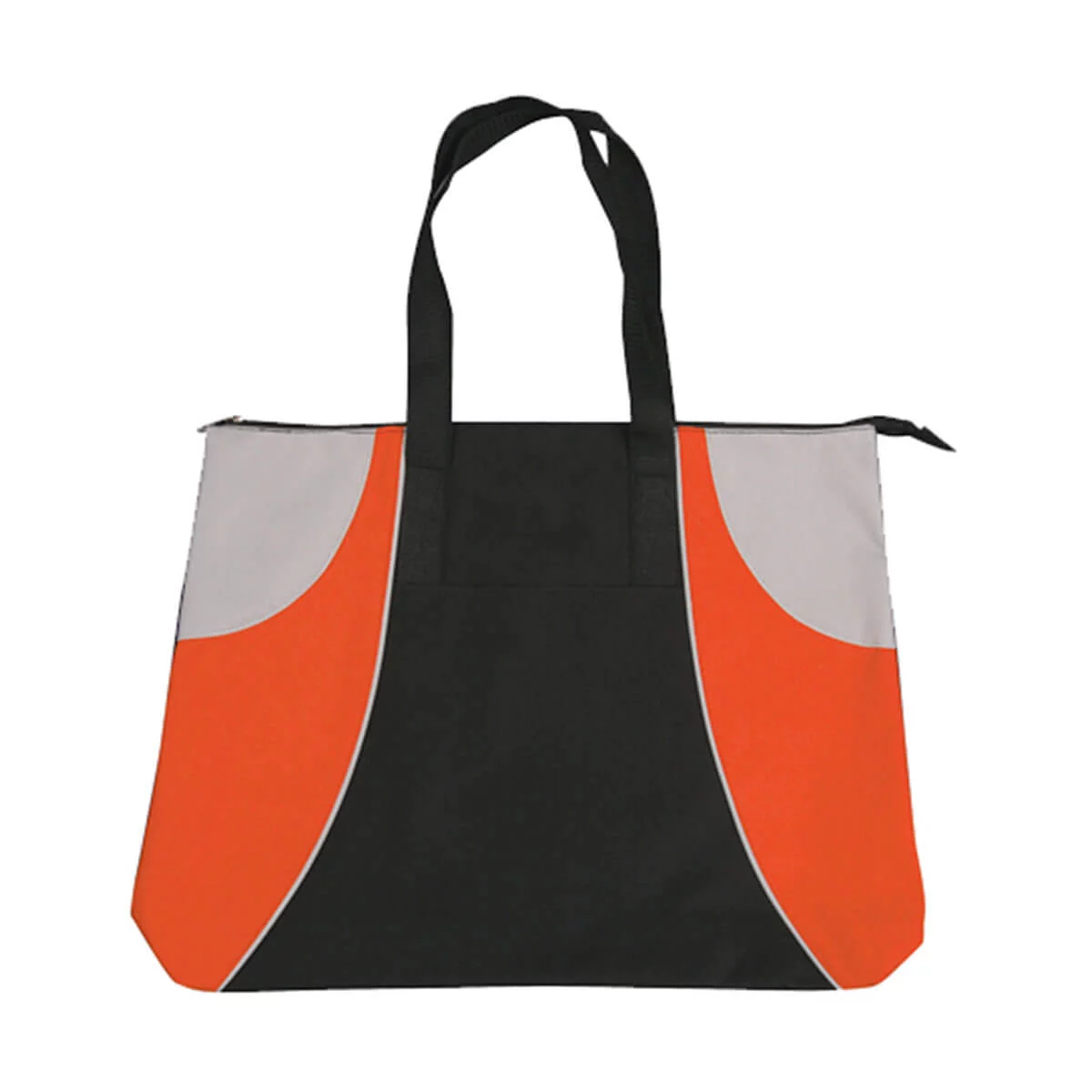 Alpine Tote Bag-Black / Orange / Silver