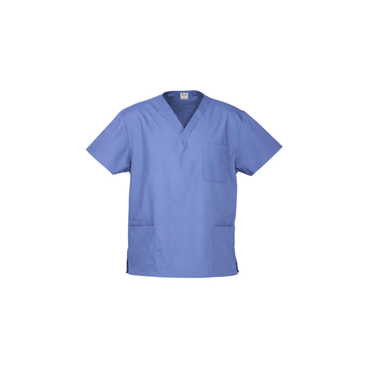 Unisex Classic Scrubs Top-Mid Blue