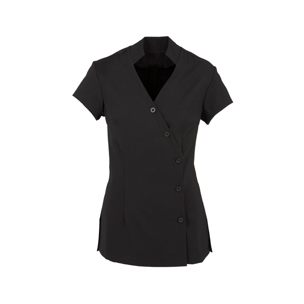 Ladies Zen Crossover Tunic-Black