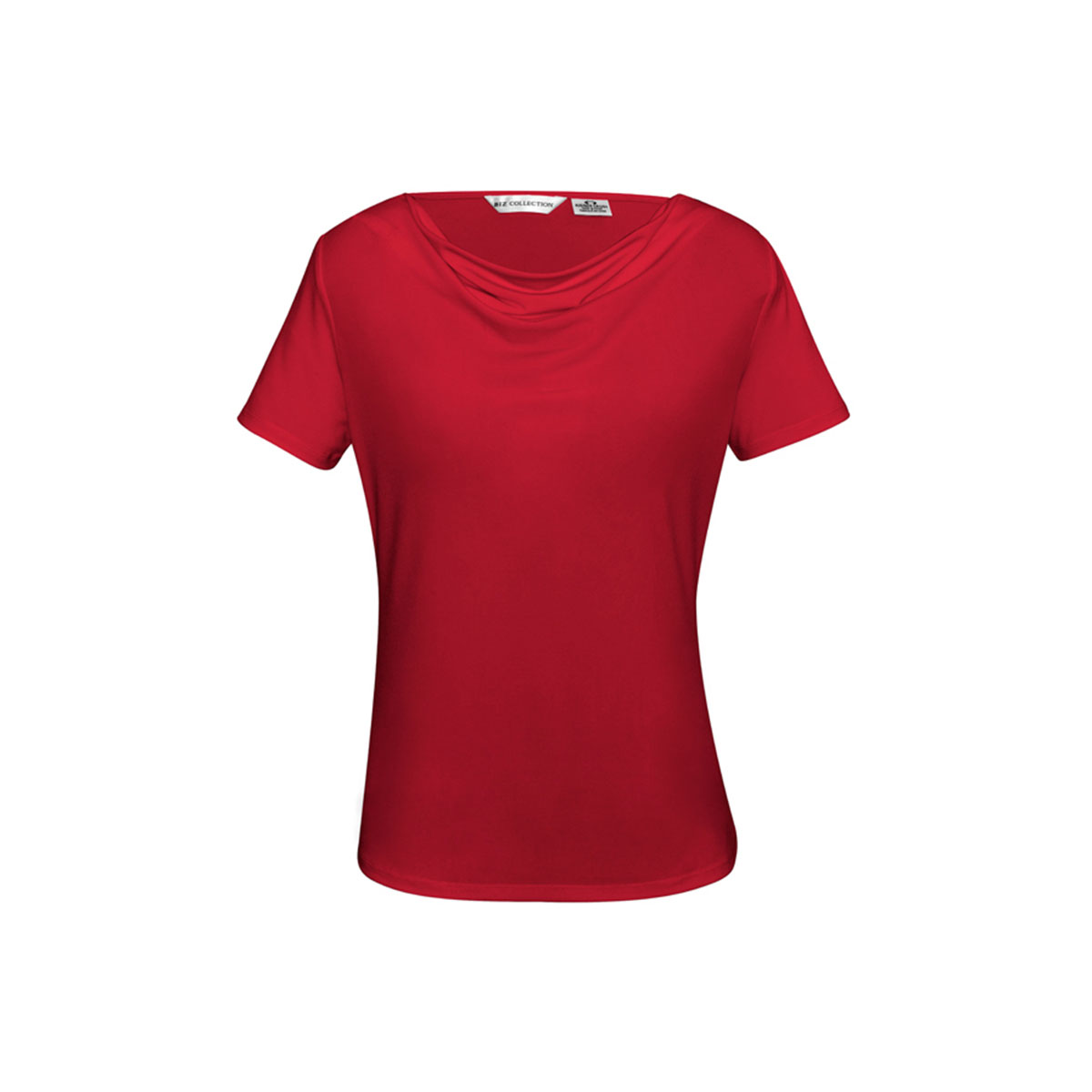 Ladies Ava Drape Knit Top-Red