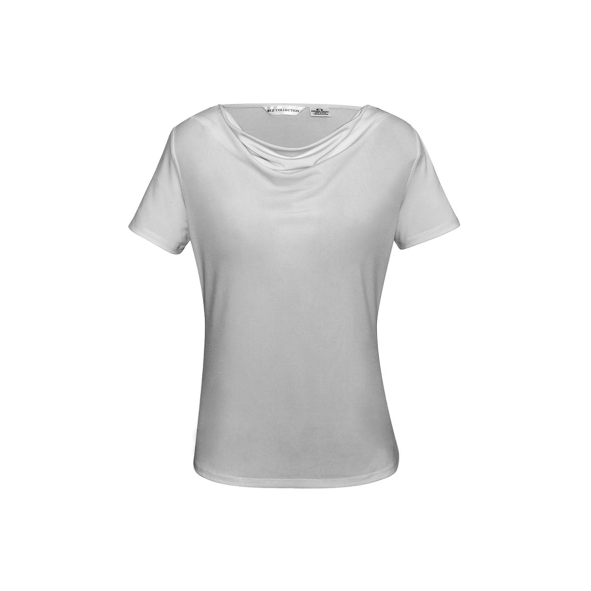 Ladies Ava Drape Knit Top-Silver Mist