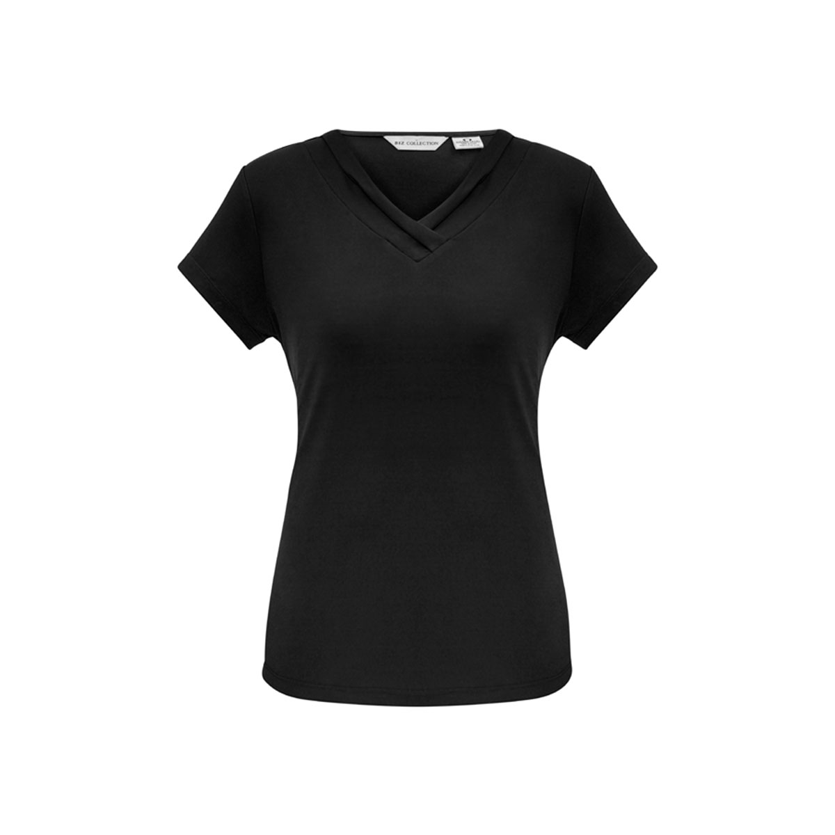 Ladies Lana Short Sleeve Top-Black