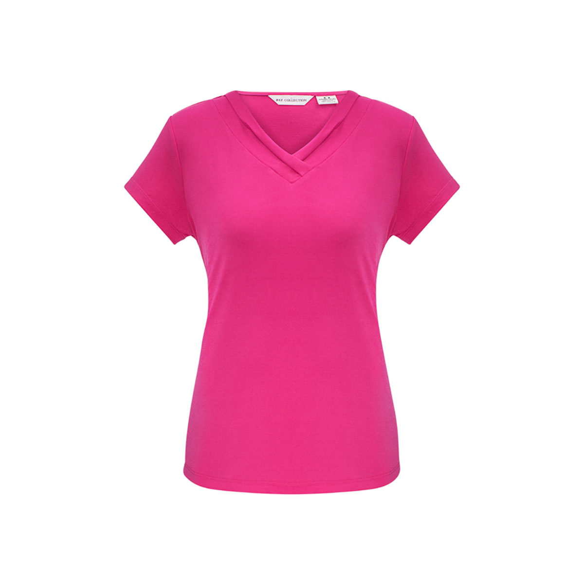 Ladies Lana Short Sleeve Top-Fuchsia
