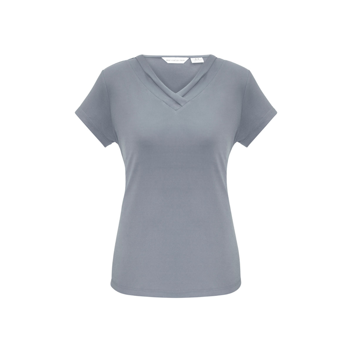 Ladies Lana Short Sleeve Top-Silver
