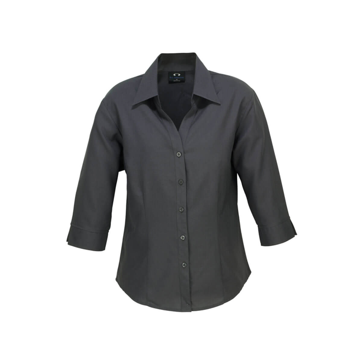 Ladies Plain Oasis 3/4 Sleeve Shirt-Charcoal