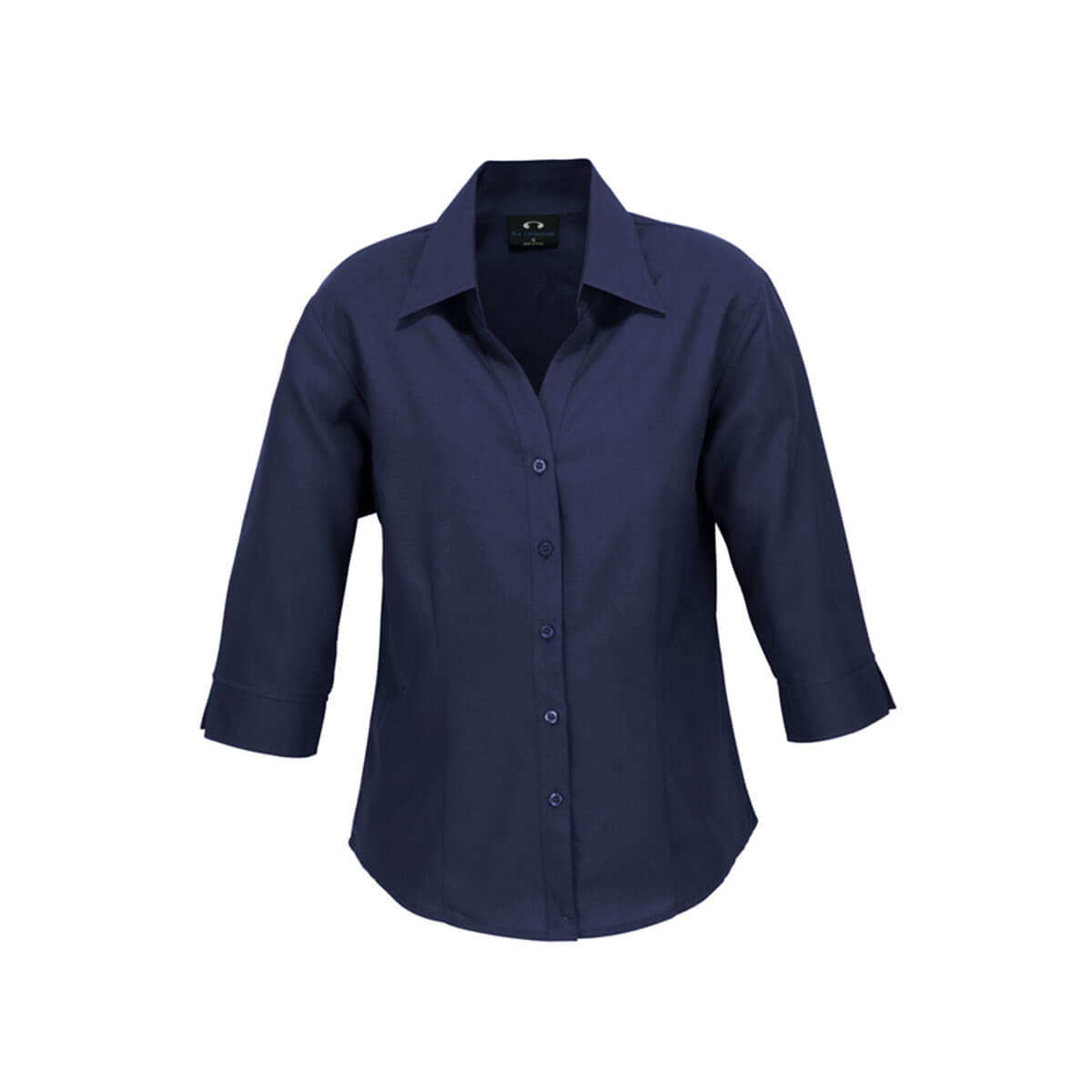 Ladies Plain Oasis 3/4 Sleeve Shirt-Navy