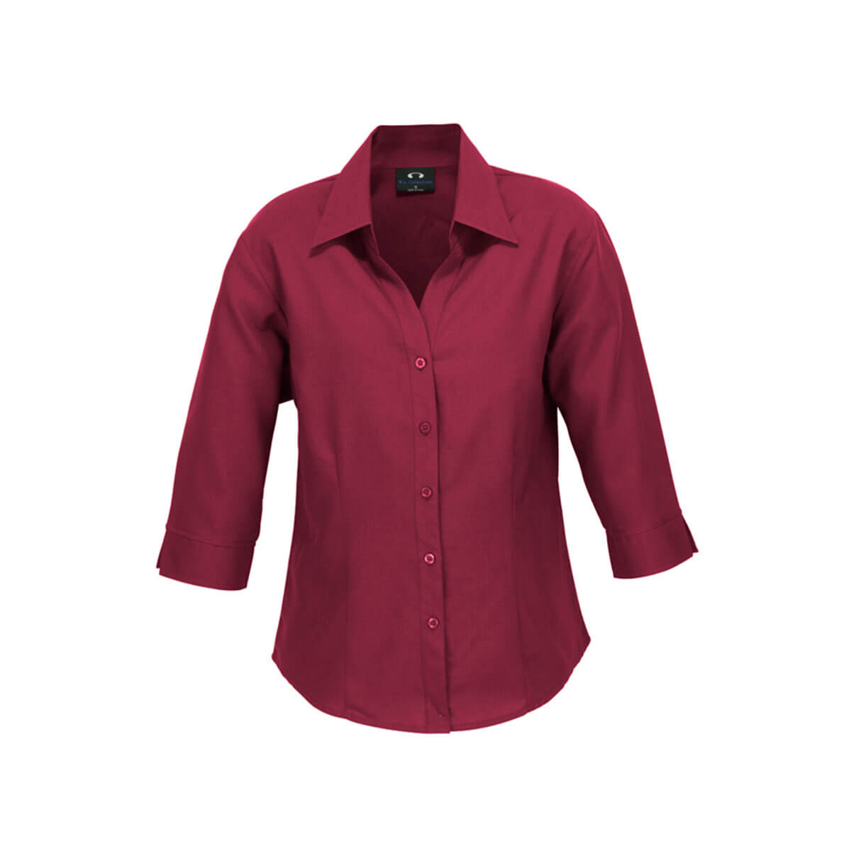 Ladies Plain Oasis 3/4 Sleeve Shirt-Cherry