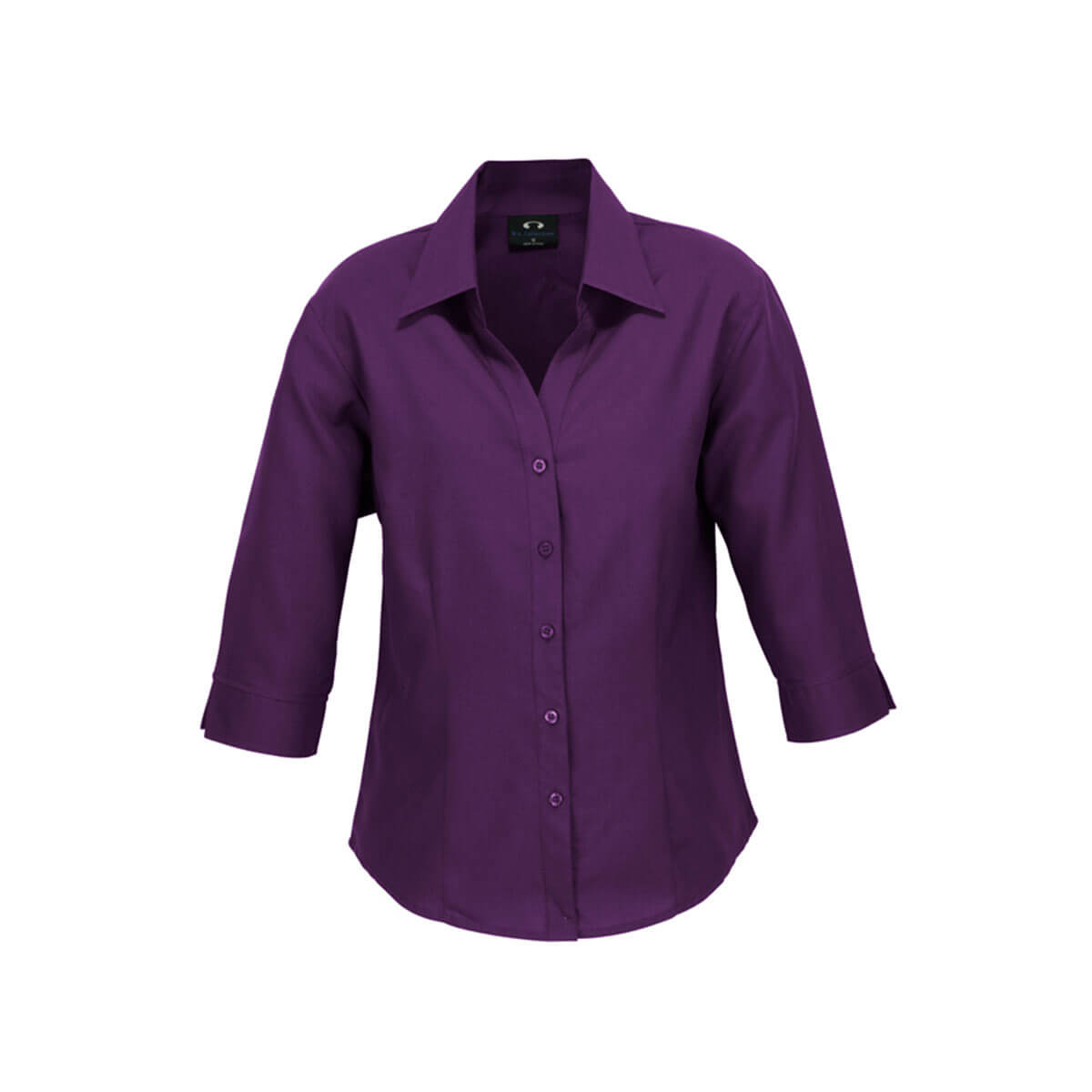 Ladies Plain Oasis 3/4 Sleeve Shirt-Grape