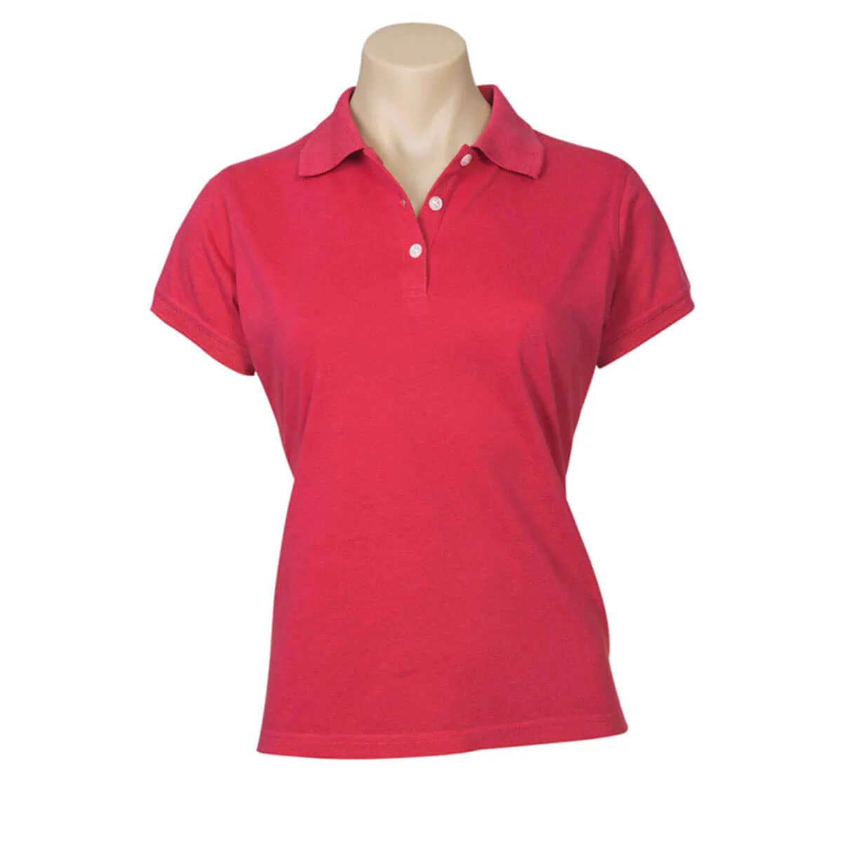 Ladies Neon Polo-Red