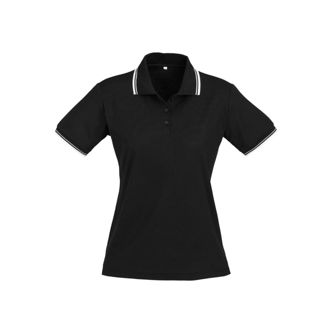 Ladies Cambridge Polo-Black / White / White